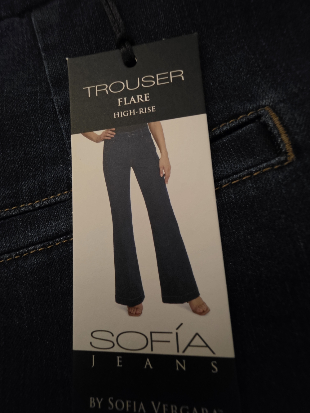 Sofia Vegara Jeans High-Rise Flare Trousers - Dark Blue